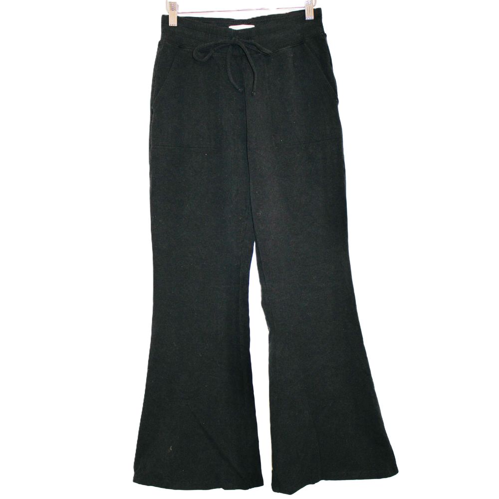 Womens Abercrombie & Fitch Soft AF Black Wide Leg Drawstring Waist Pants Size S